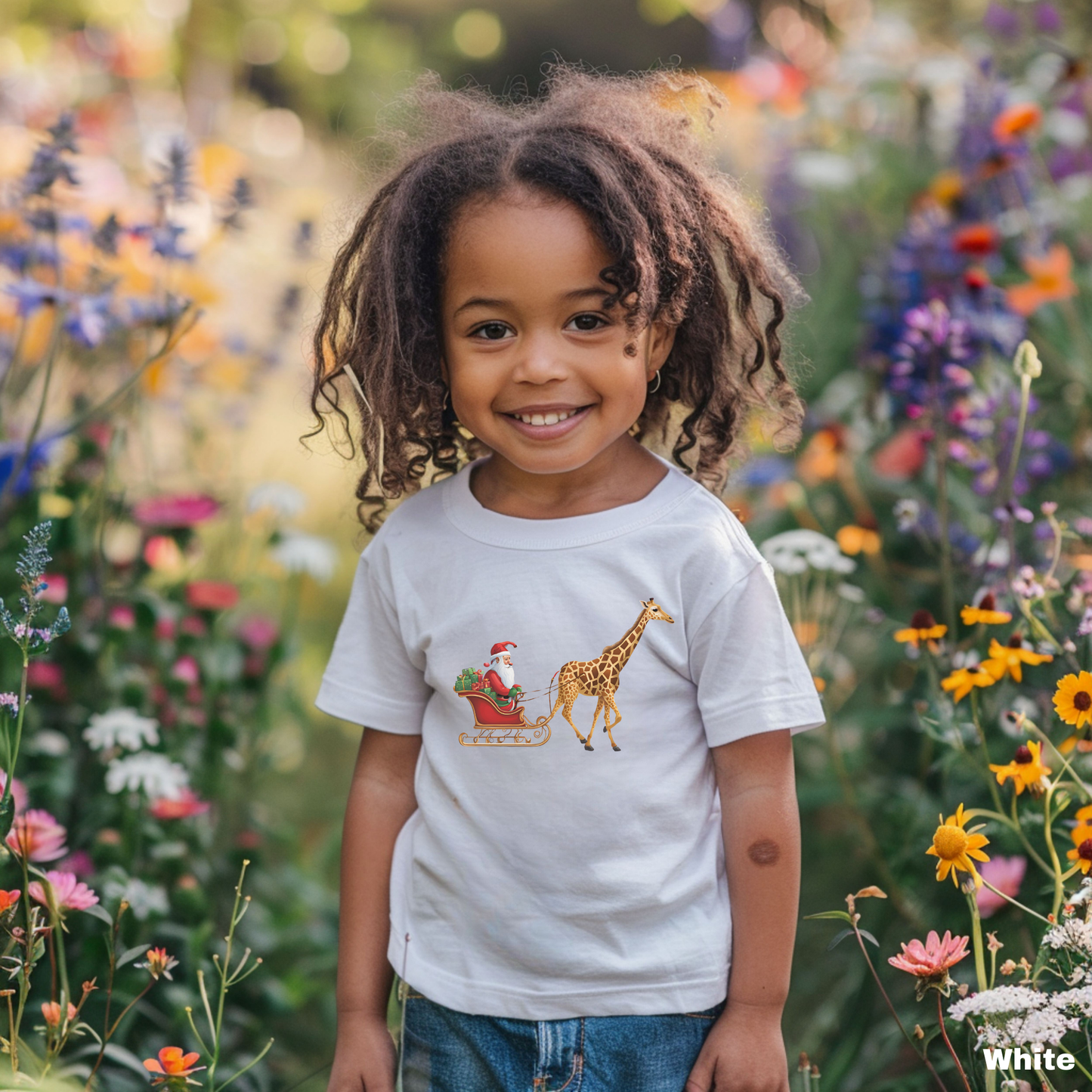 Giraffe Sleigh Toddler Tee