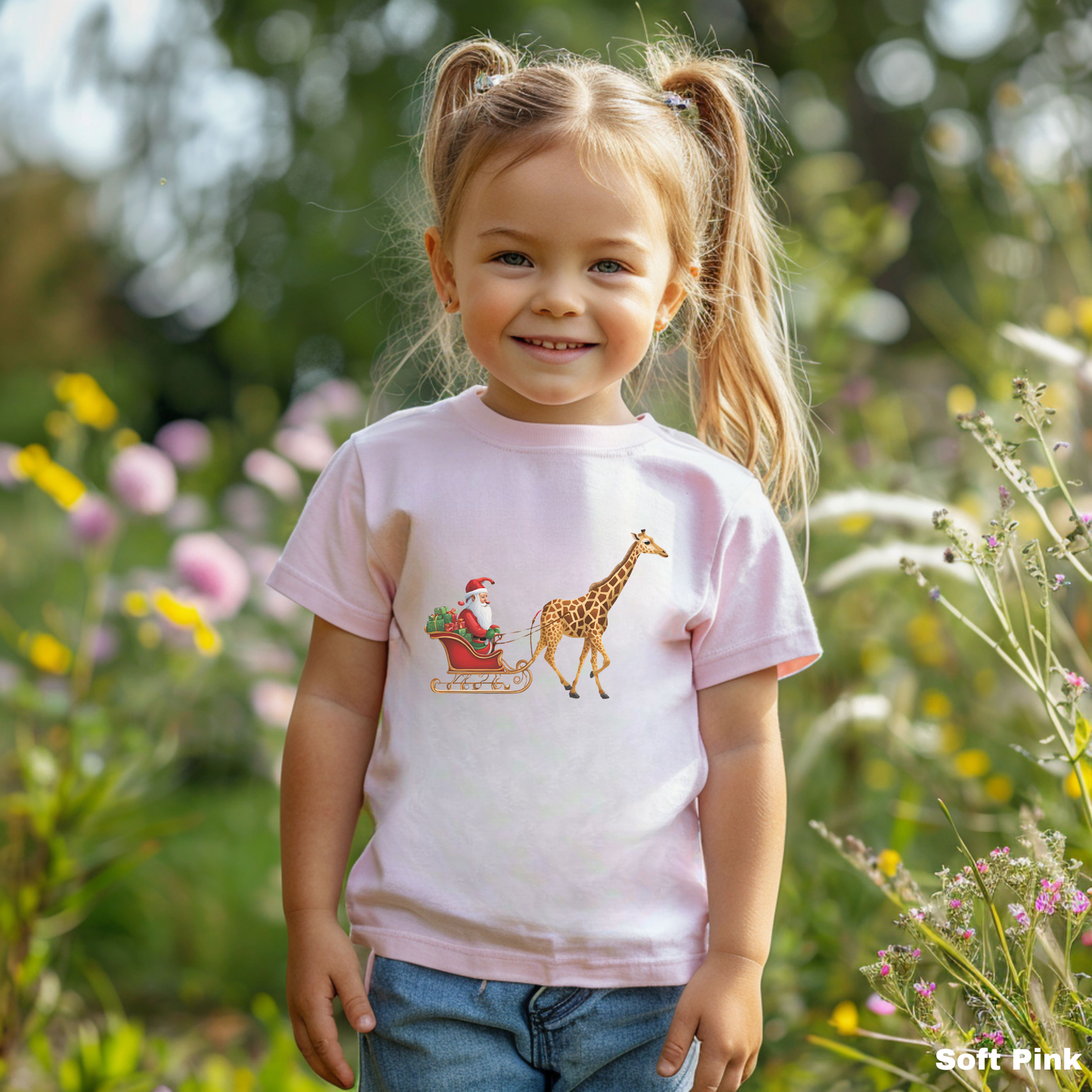 Giraffe Sleigh Toddler Tee