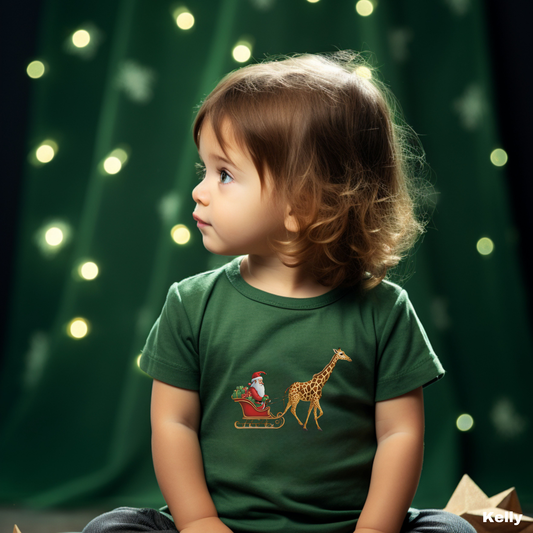 Giraffe Sleigh Toddler Tee