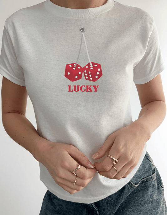 Lucky Cherry Dice 90s Baby Tee