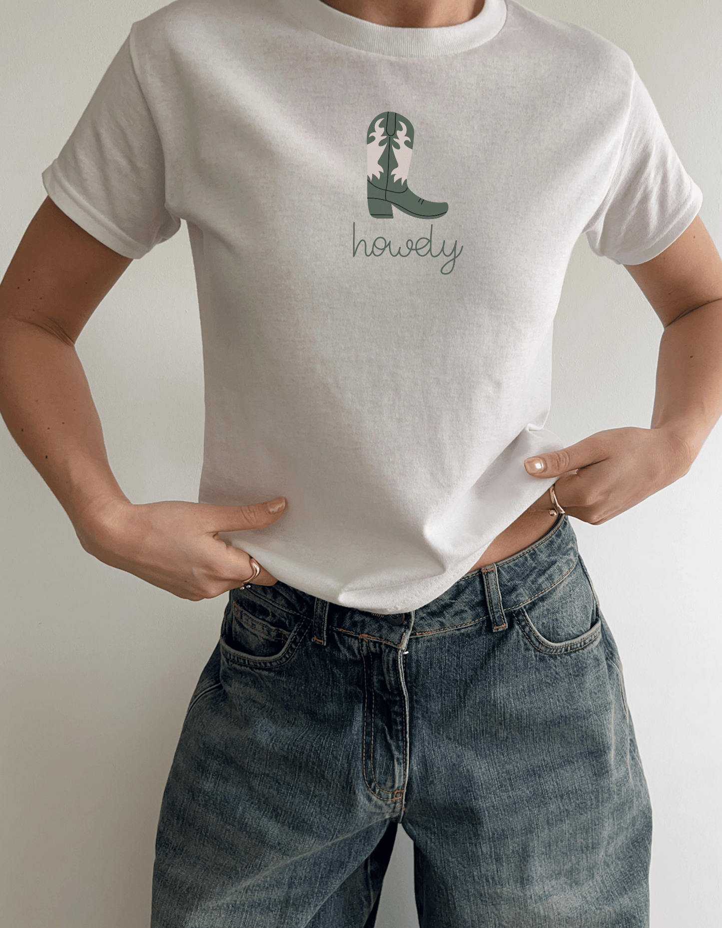 Cowboy Howdy 90s Baby Tee