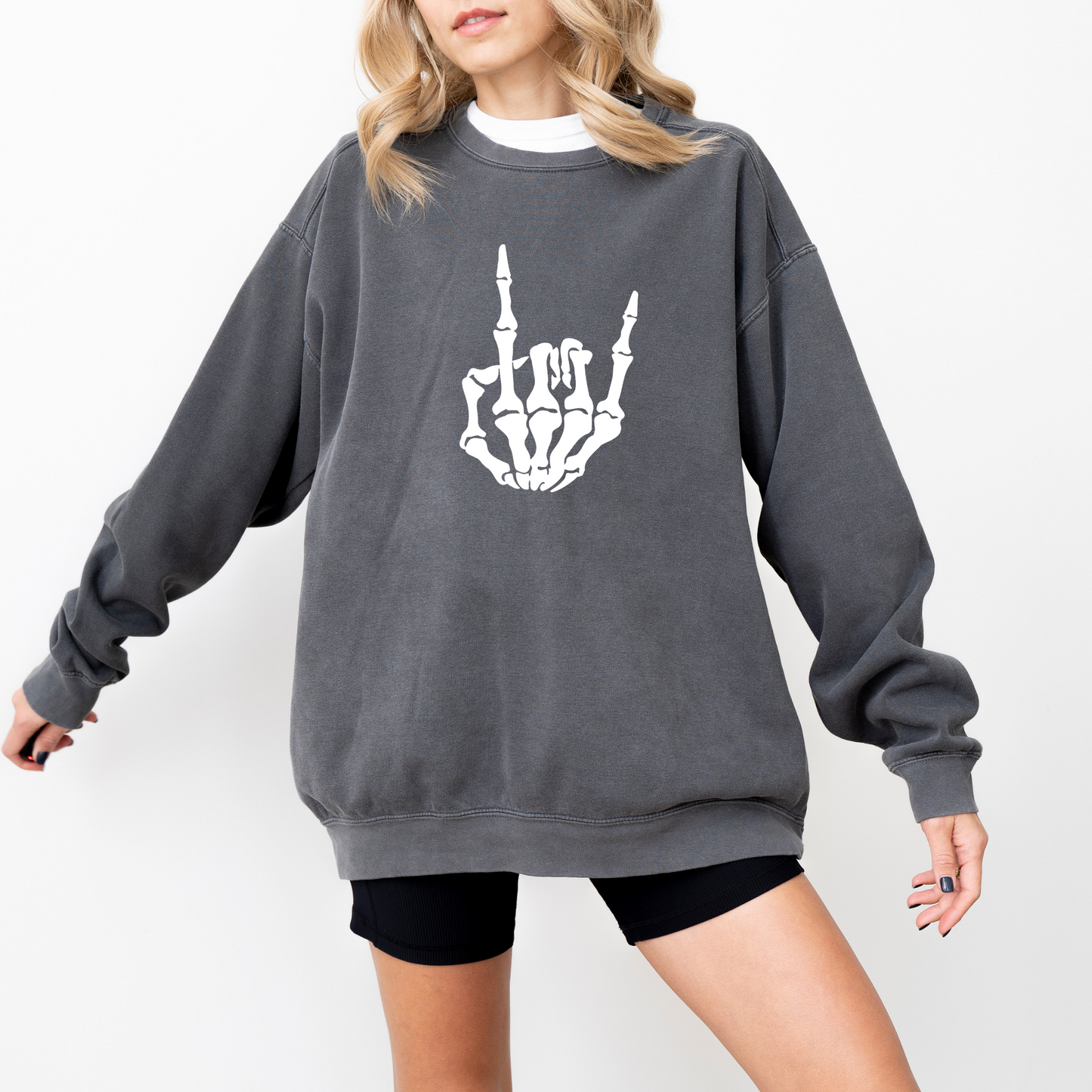 Rock Skeleton Hand Sweatshirt