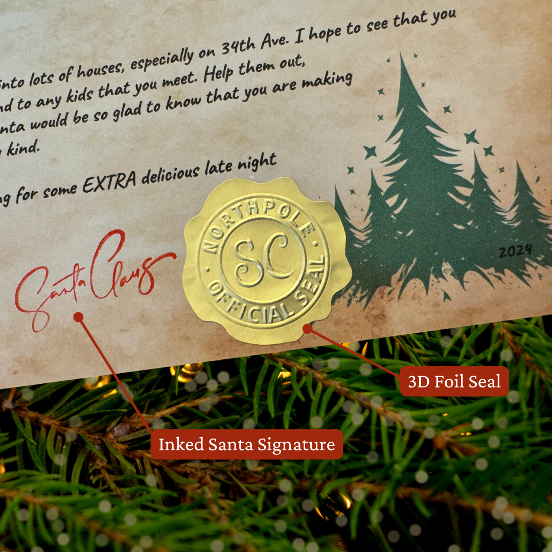 Personalized Letter from Santa and Nice List Certificate