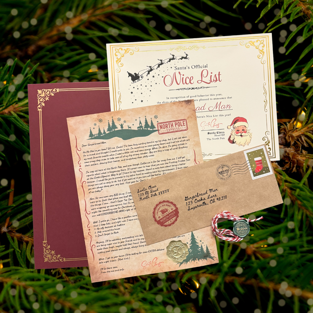 Personalized Letter from Santa and Nice List Certificate