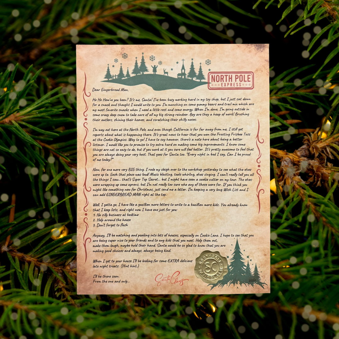 Personalized Letter from Santa and Nice List Certificate